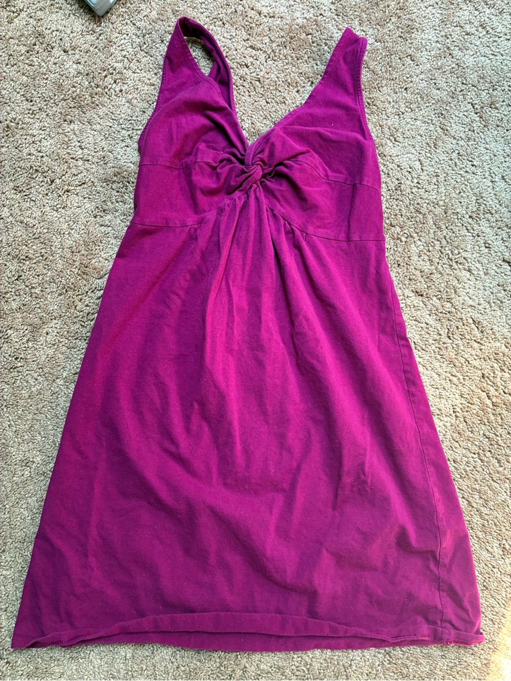 LOFT Sleeveless Knot-Front Top in Magenta